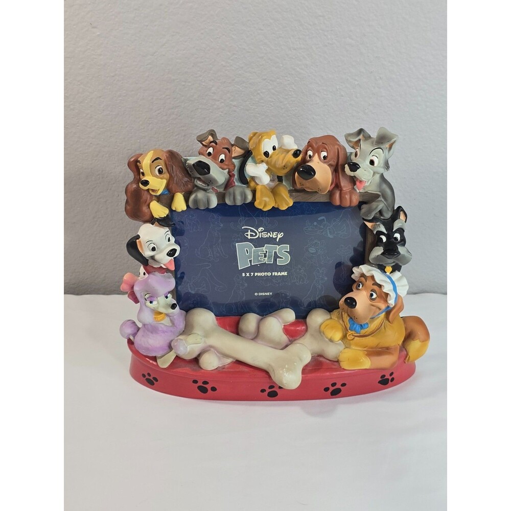 Disney Pets Dogs Photo Picture Frame 3D Lady Tramp Pongo Dalmatians Pluto 5 x 7